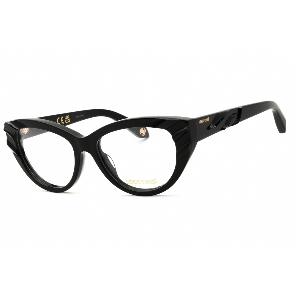 Roberto Cavalli VRC024V Eyeglasses Black Acetate Cat-Eye